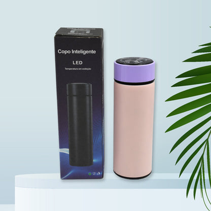 The smart water bottle has a waterproof LED display, Stainless Steel BPA-Free Leak Proof Double Walled Vacuum Insulated Cold and Warm Water Bottle with LED Temperature Display