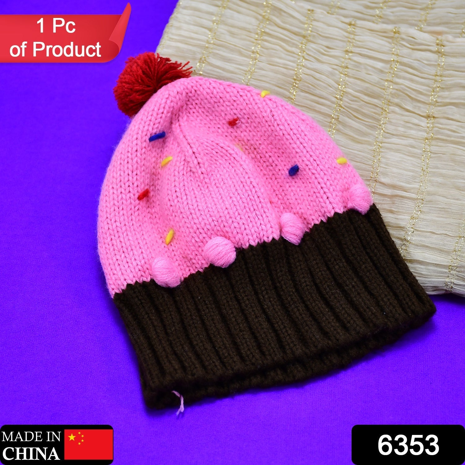 6353 Men's and Women's Skull Slouchy Winter Woolen Knitted Black Inside Fur Beanie Cap.