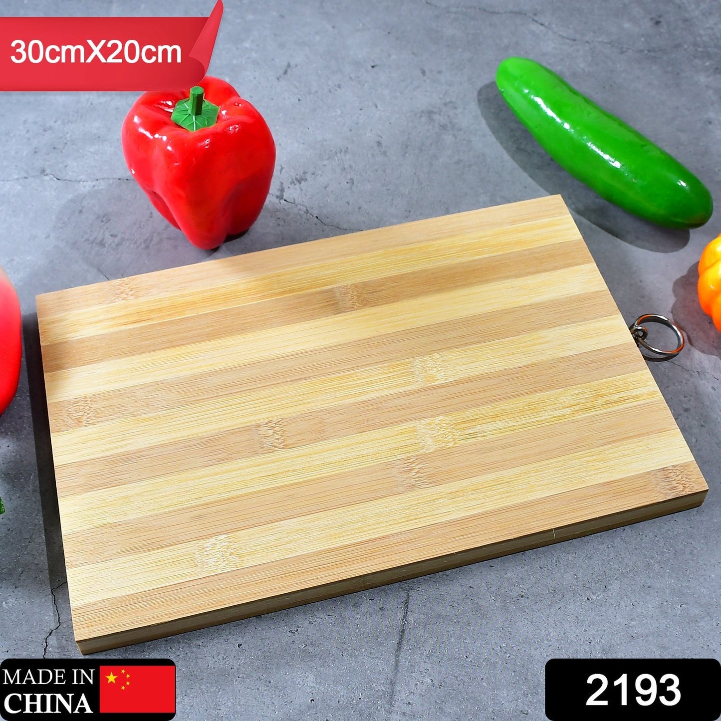 2193 Natural Wood Chopping Cutting Board for Kitchen Vegetables, Fruits & Cheese, BPA Free.