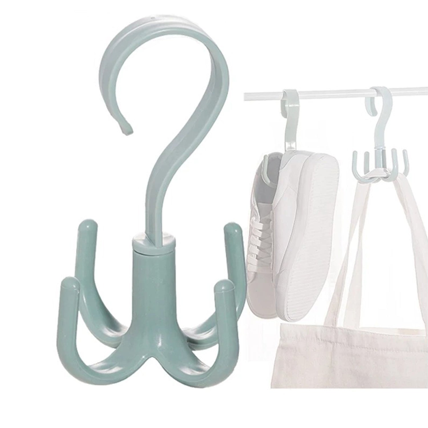 1744 360 D Rot 4 Claws Hook used in hanging and supporting various types of stuffs and items etc.