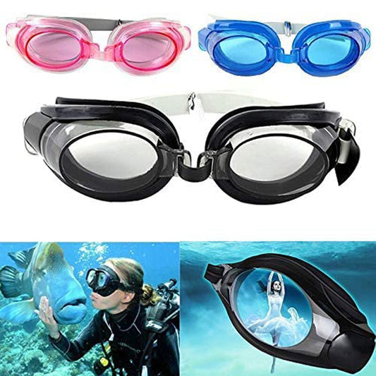 0399 Swimming Goggles With Ear And Nose Plug Adjustable Clear Vision Anti-Fog Waterproof