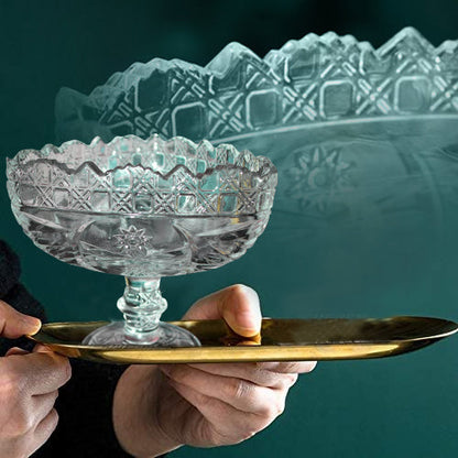 Crystal Touch Beautiful Decorative Designer Fruit Glass Bowl