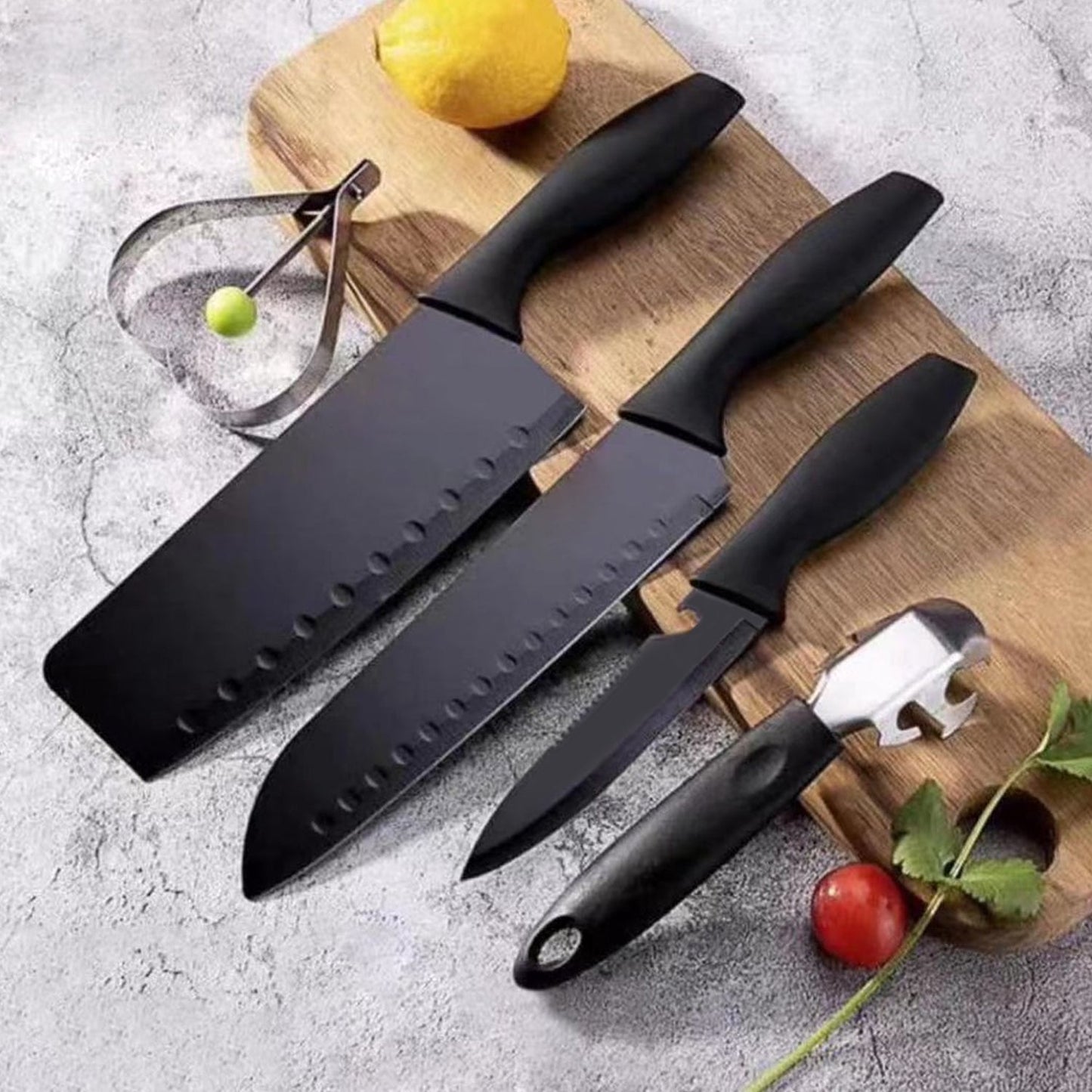 5-Piece Forged Kitchen Chef Cutlery Stainless Steel Knife Set, Chopping Knife, Chef Knife, Utility Knife, Butcher Knife (5pc)
