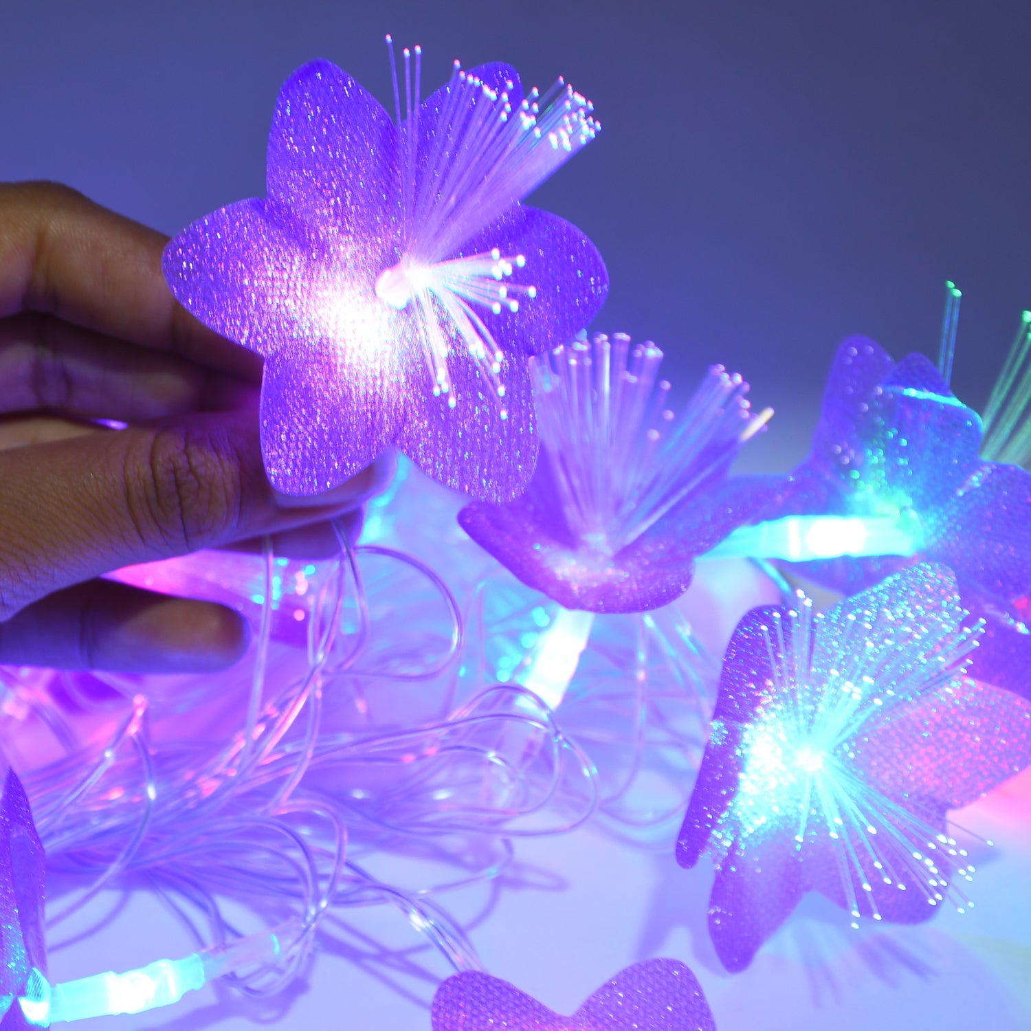 Flower Design Home Decoration Electrical Series Light 13 Feet Home Decoration Diwali & Wedding LED Christmas String Light Indoor and Outdoor Light, Festival Decoration Led String Light, Multi-Color Light (16L 13 Feet)