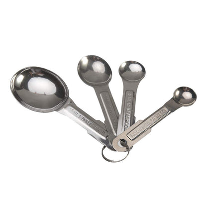 Stainless Steel Measuring Spoons, 4pcs/set Durable Anti Rust Measuring Spoon Set Universal for Kitchen Baking.