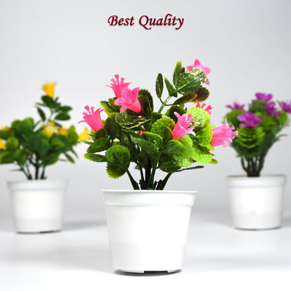 Flower Pot Artificial Decoration Plant | Natural Look & Plastic Material For Home, Hotels, Office & Multiuse Pot