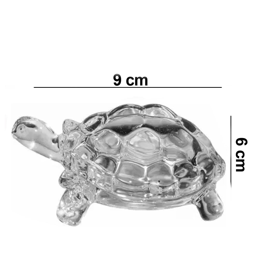 Crystal Glass Turtle-Tortoise for Feng Shui and Vastu