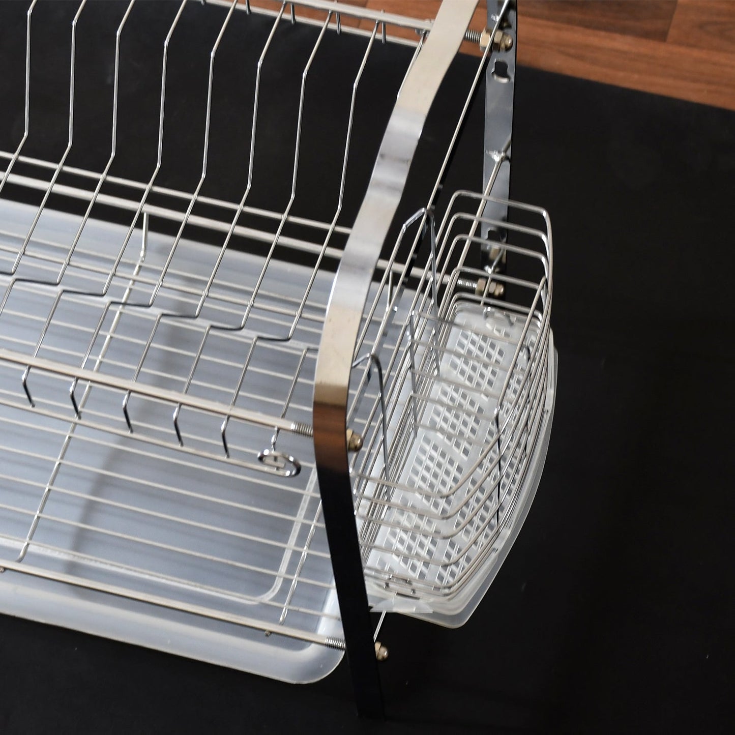 Kitchenware Steel Rack Dish Drainer 58cm For Home & Kitchen Use