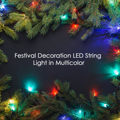 9Mtr Home Decoration Diwali & Wedding LED Christmas String Light Indoor and Outdoor Light ,Festival Decoration Led String Light, Multi-Color Light 8MM (90L 9 Mtr)