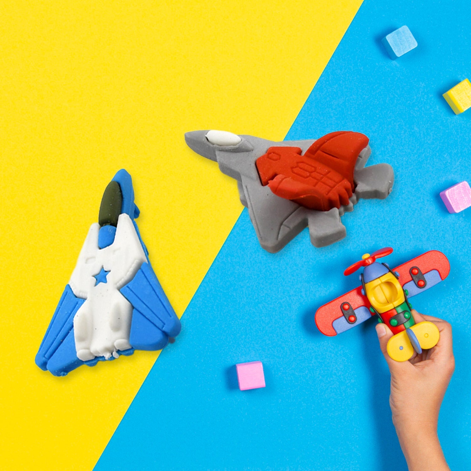 Eraser for Kids| Gun & Plane  Shape Eraser| Eraser Set Box| School Eraser| Stylish Eraser| Eraser for Kids School| Eraser for Artist| Cute| Birthday Gifts for Kids, Birthday Return Gifts (5 Pc set)