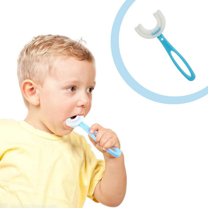 4773 Kids U Shaped Large Tooth Brush used in all kinds of household bathroom places for washing teeth of kids, toddlers and children’s easily and comfortably.