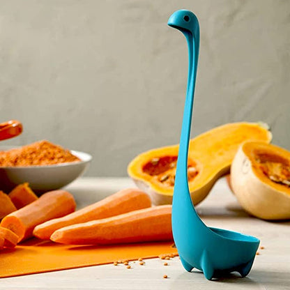 Soup Spoon Creative Long Handle Standing Loch Ness Monster Colander Spoon Dinnerware Cooking Tools Kitchen Accessories