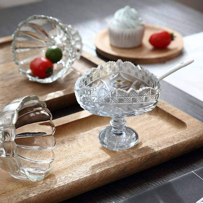 Crystal Touch Beautiful Decorative Designer Fruit Glass Bowl