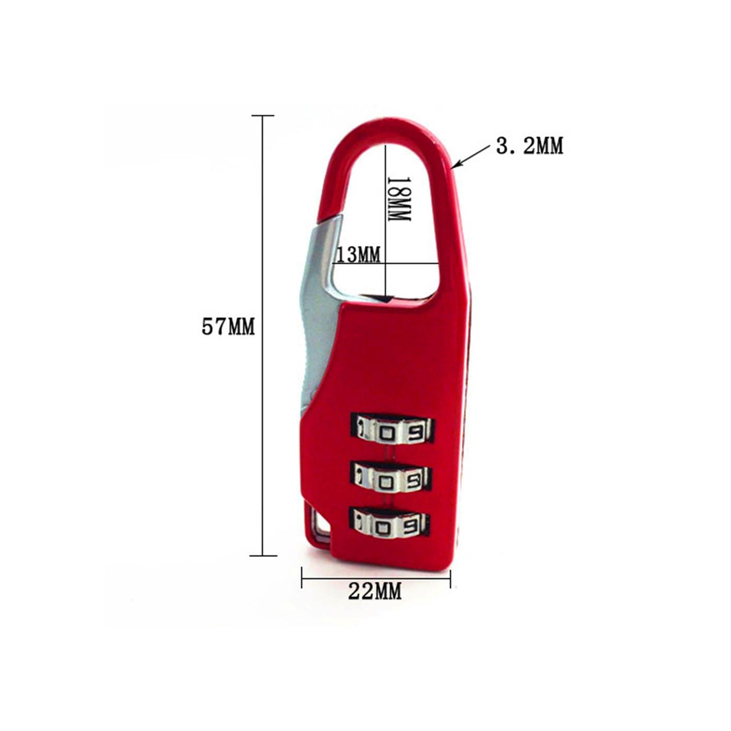 Round Resettable Code Number Padlock