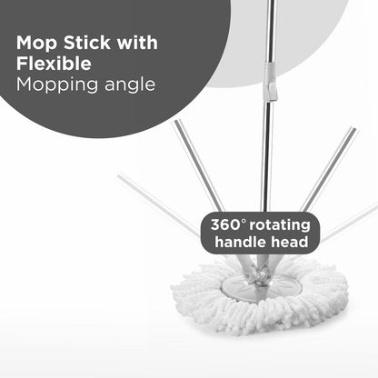 Mop with Bucket For Floor Cleaning With Steel Spin /Mop for Floor Cleaning / Floor Cleaner Mop / Spin Mop / Magic Mop / Mop Stick / Spin Mop Set with Bucket