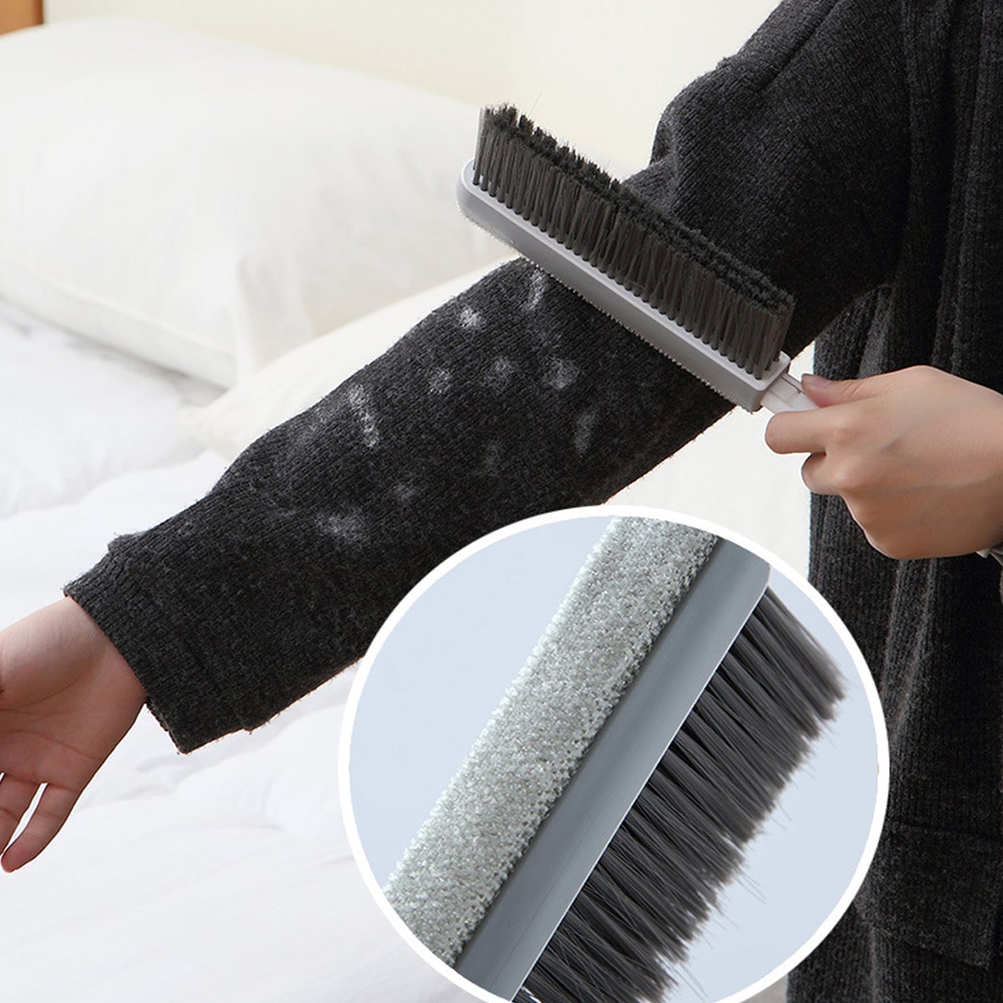 Retractable Long-Handled Brush Household Cleaning Bed Sweeping Brush For Cleaning Car / Bed / Garden