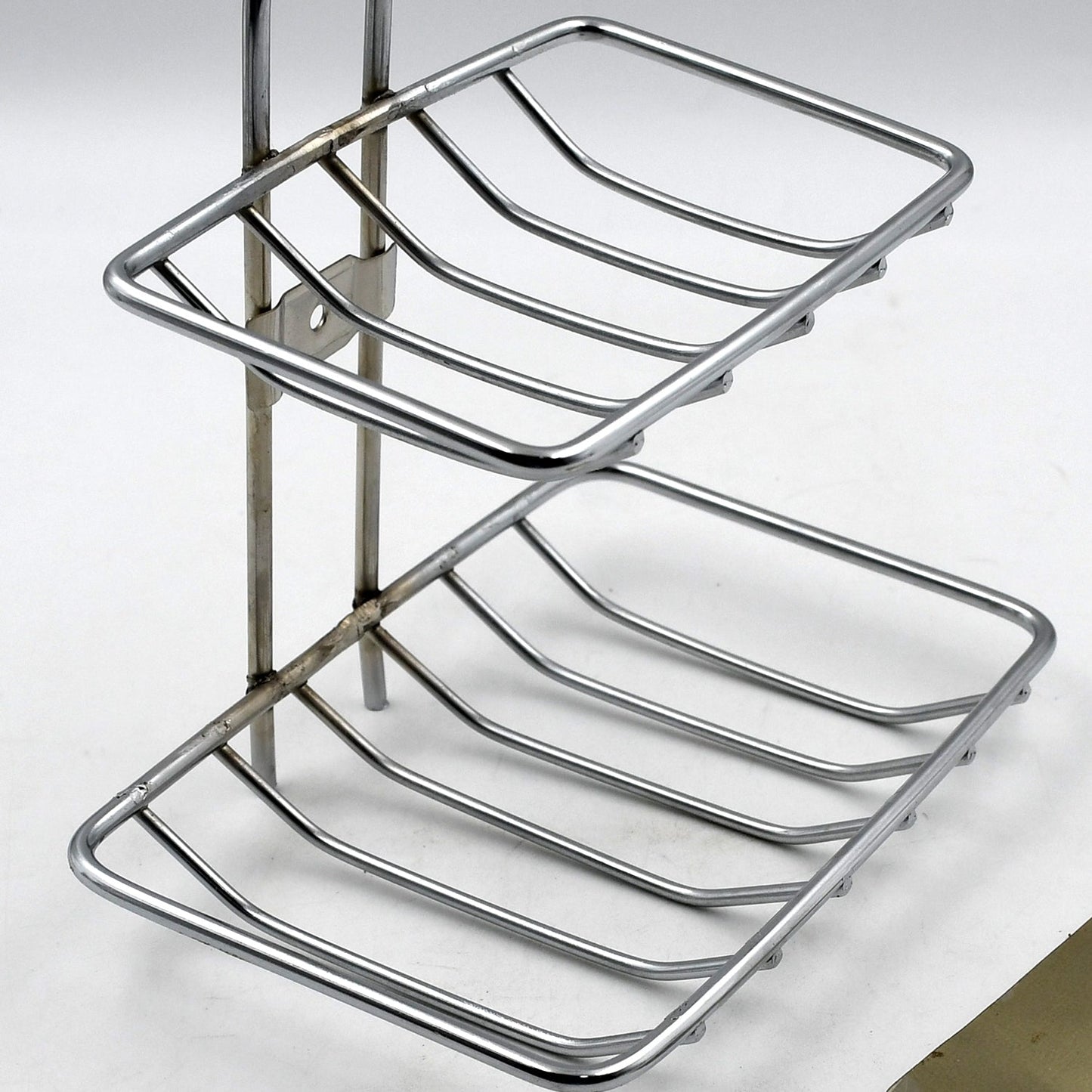 Kitchen, Bathroom Stainless Steel Wall Mounted Double Layer Self Adhesive Magic Sticker Soap Dish Holder Wall Hanging Soap Storage Rack  Used In All Kinds Of Places Household And Bathroom Purposes For Holding Soaps.