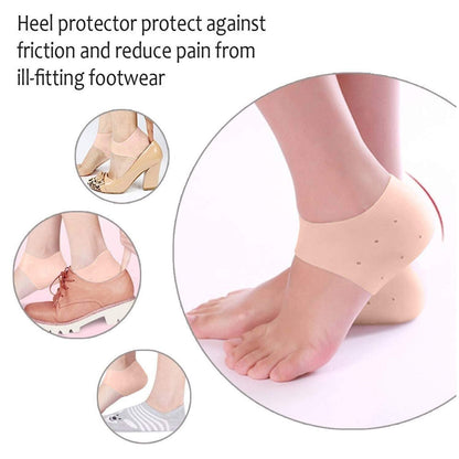 Anti Crack Silicon Gel Heel Moisturizing Socks for Foot Care Men Women (Loose Pack)