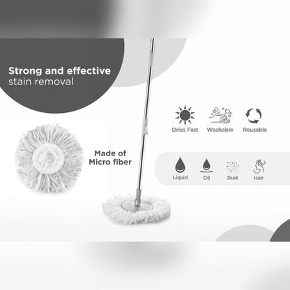 Mop with Bucket For Floor Cleaning With Steel Spin /Mop for Floor Cleaning / Floor Cleaner Mop / Spin Mop / Magic Mop / Mop Stick / Spin Mop Set with Bucket