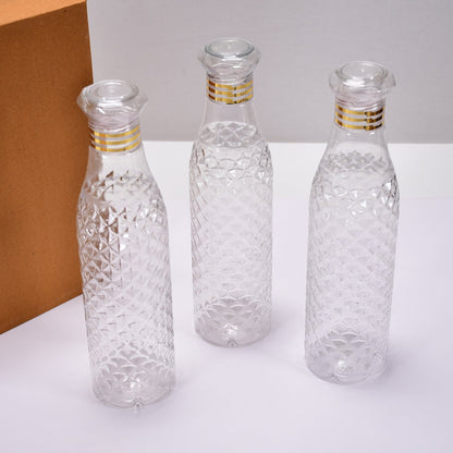 7116 Water Bottle With Diamond Cut Used By Kids, Children's ( 3 pcs )