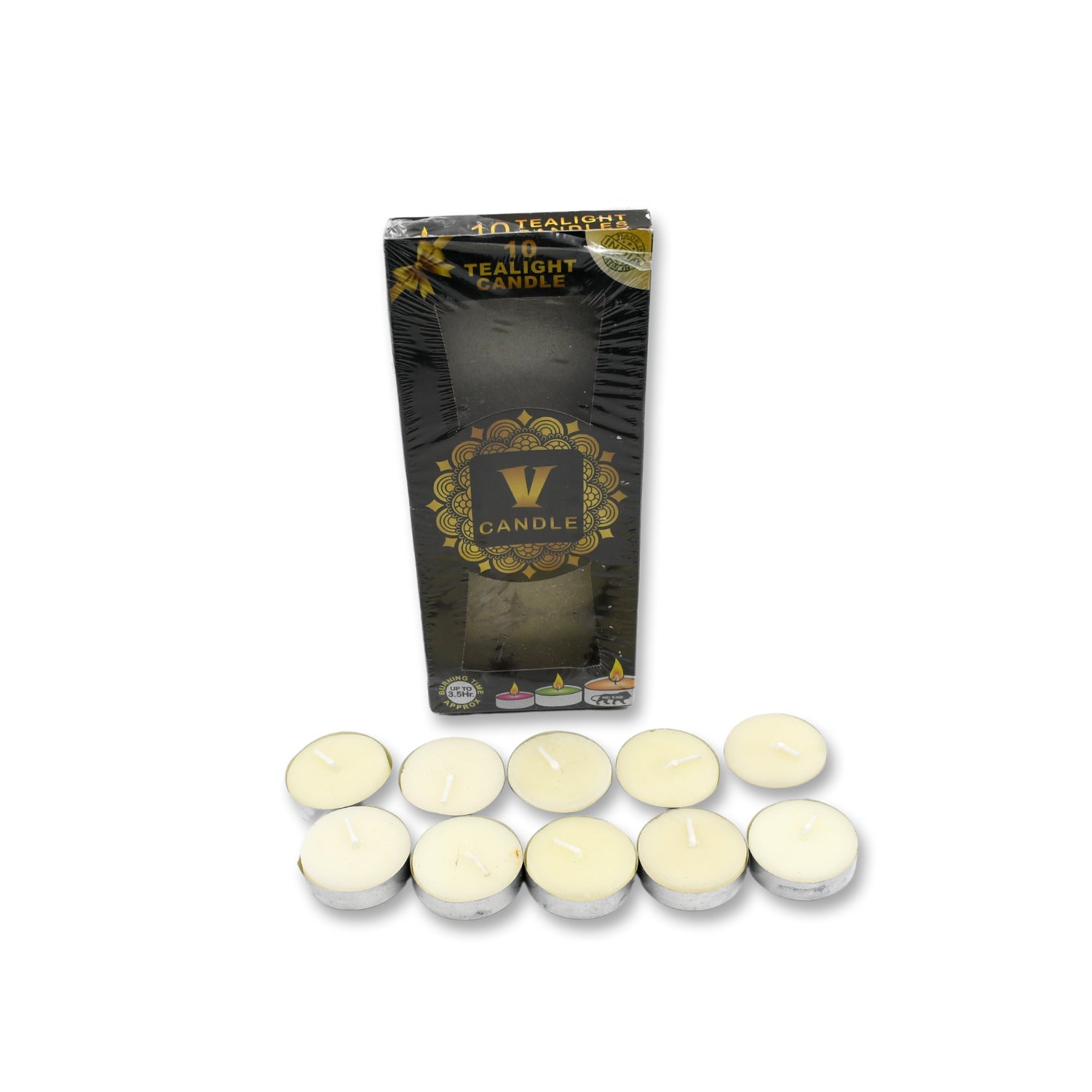 Burning Tea Light Candles | Tealights Candles Premium Quality Candle  (10 Pc Big Size)