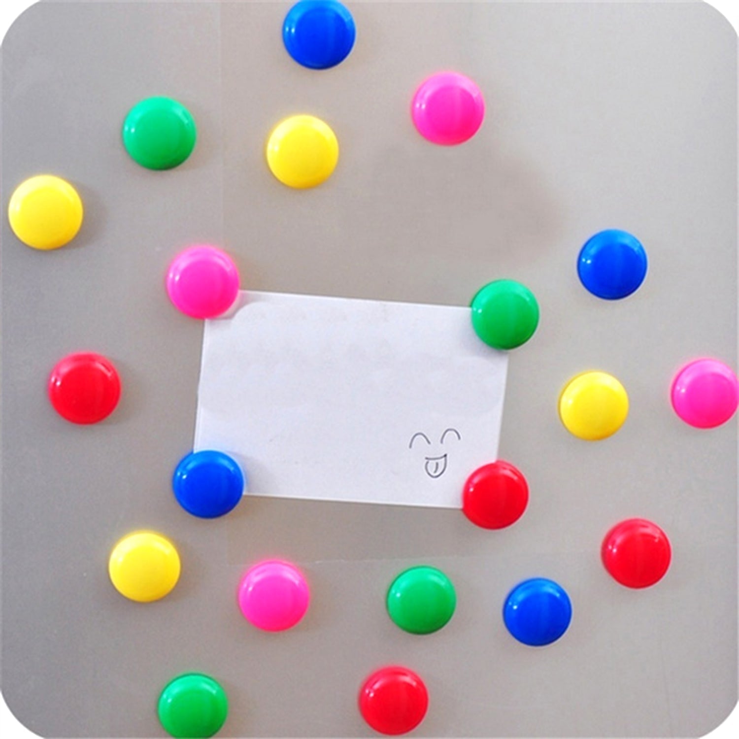 White Board Magnetic Particle Circle 2cm Color Magnetic Nail Household Teaching Magnet Strong Plastic Magnetic Buckle (Pack of 200pc)