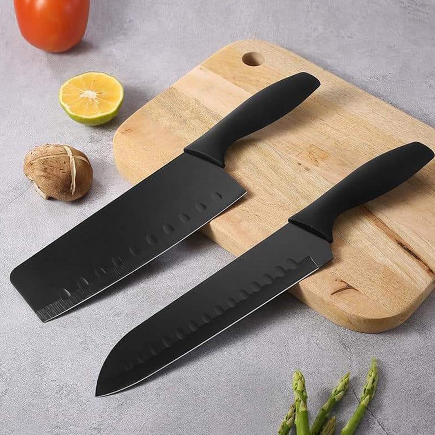 5-Piece Forged Kitchen Chef Cutlery Stainless Steel Knife Set, Chopping Knife, Chef Knife, Utility Knife, Butcher Knife (5pc)