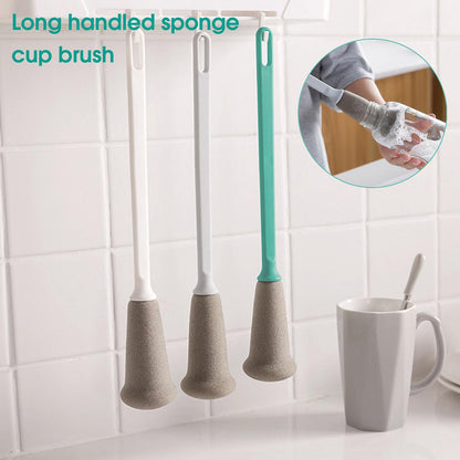 Sponge Bottle Cleaning Brush For Baby Bottle, Wine Glass Cleaning Brush, Vase and Glassware Bottle Cleaner Brush