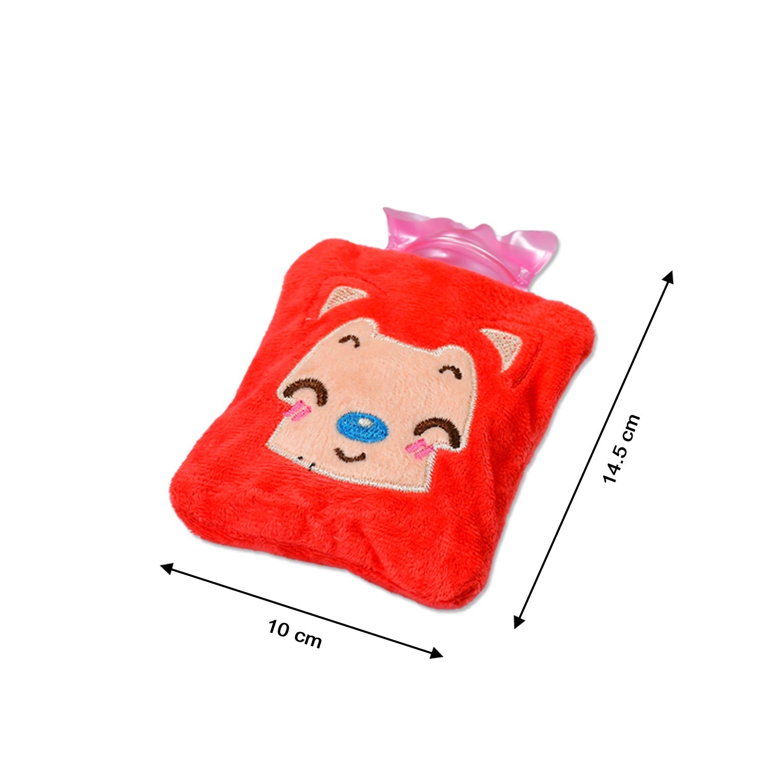 6523 Pink Cat small Hot Water Bag with Cover for Pain Relief, Neck, Shoulder Pain and Hand, Feet Warmer, Menstrual Cramps.