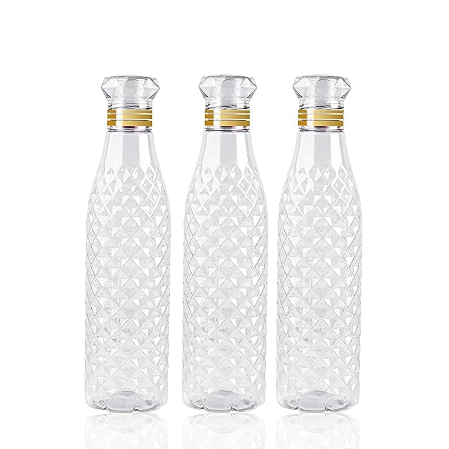 7116 Water Bottle With Diamond Cut Used By Kids, Children's ( 3 pcs )