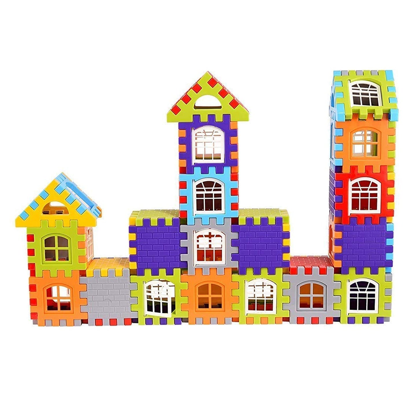 3910 72 Pc House Blocks Toy used in all kinds of household and official places specially for kids and children for their playing and enjoying purposes.