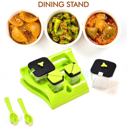 ﻿0078A Plastic Aachar pickle container/ chutney/ Mukhwas tray/ Masala tray Dinning Spice stand