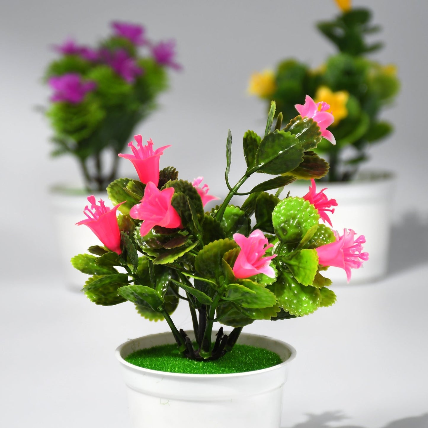 Flower Pot Artificial Decoration Plant | Natural Look & Plastic Material For Home, Hotels, Office & Multiuse Pot