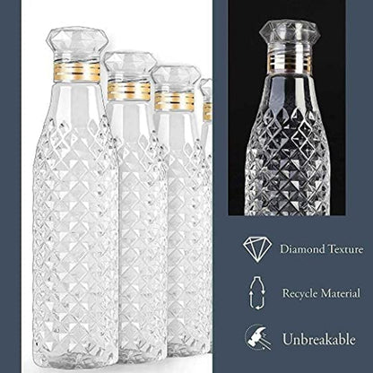 7116 Water Bottle With Diamond Cut Used By Kids, Children's ( 3 pcs )