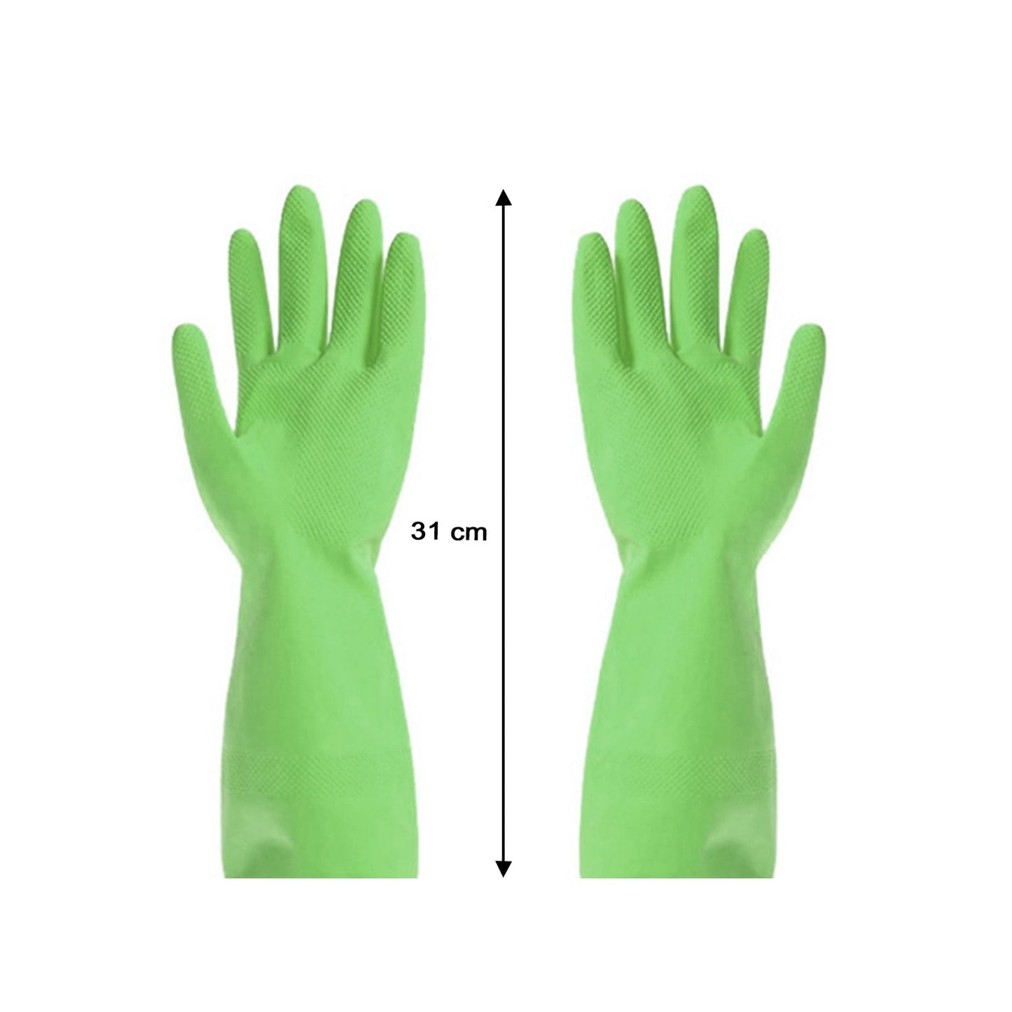 0653 Multipurpose cleaning rubber hand gloves (green) 1 PC