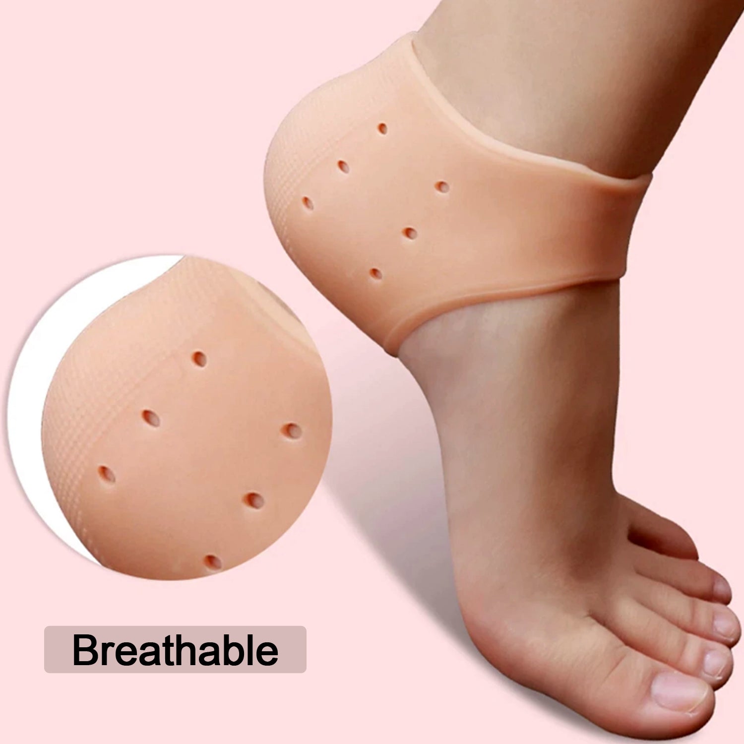 Anti Crack Silicon Gel Heel Moisturizing Socks for Foot Care Men Women (Loose Pack)