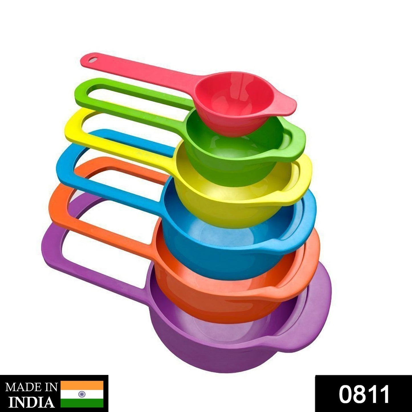 Plastic Measuring Spoons for Kitchen (6 pack) 