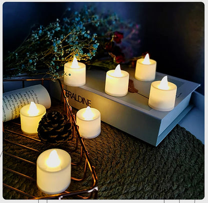 Festival Decorative - Led Tealight Candles | Battery Operated Candle Ideal For Party, Wedding, Birthday, Gifts (24Pc) ( Diya , Divo , Diva , Deepak , Jyoti ,