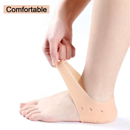 Anti Crack Silicon Gel Heel Moisturizing Socks for Foot Care Men Women (Loose Pack)