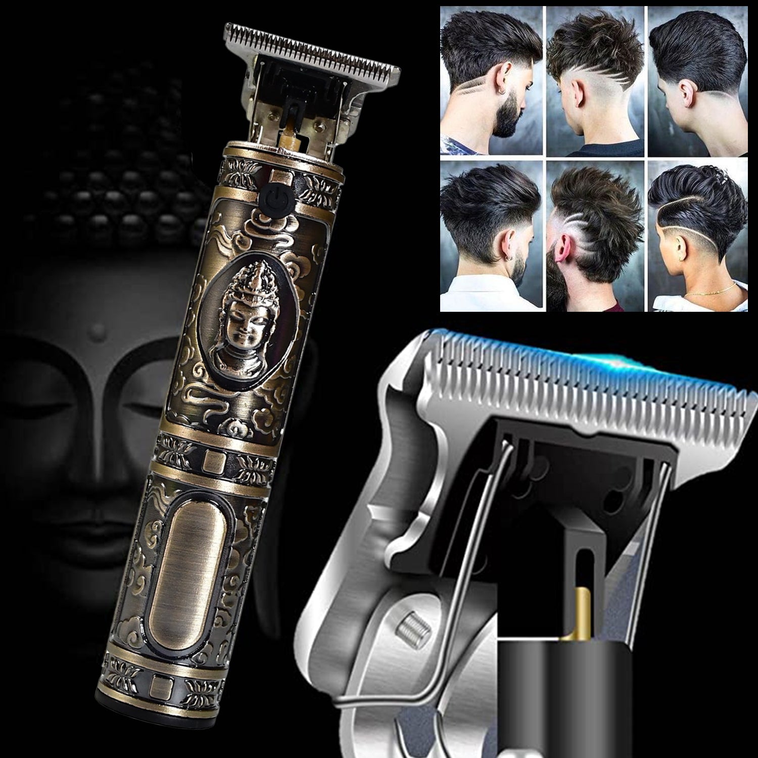 6328 ﻿Electric shaving machine dry shaving for men - hair shaving and trimming beard With adjustable blade clipper.