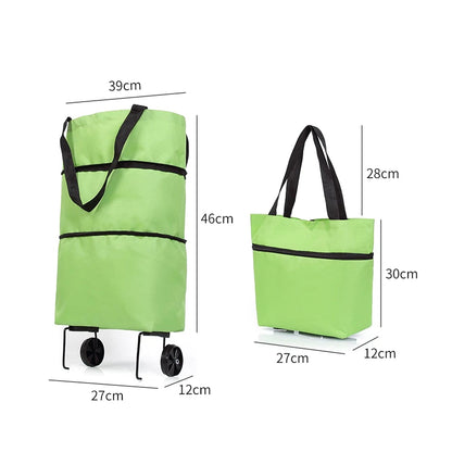 Folding Cart Bags Trolley Shopping Bag For Travel Luggage