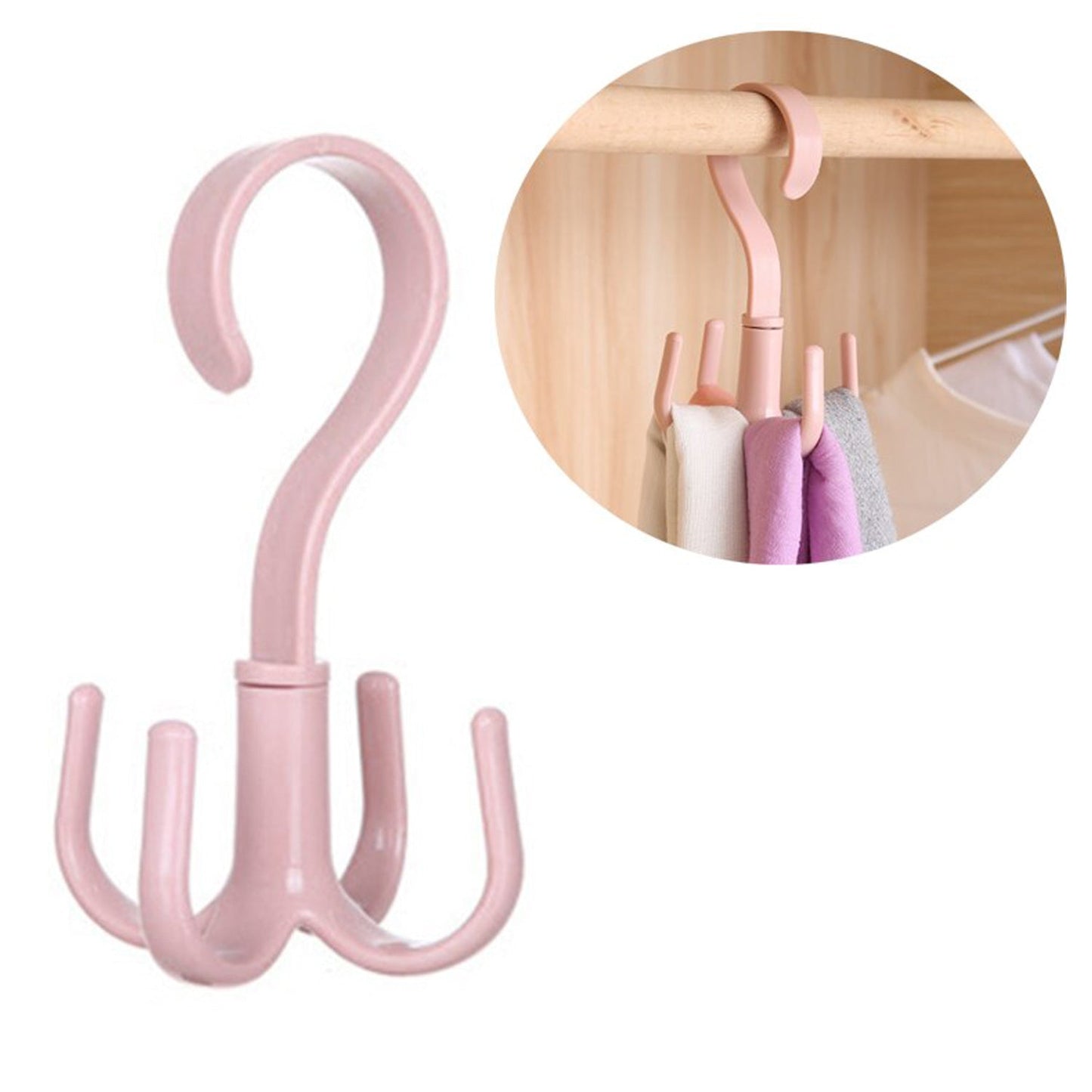 1744 360 D Rot 4 Claws Hook used in hanging and supporting various types of stuffs and items etc.