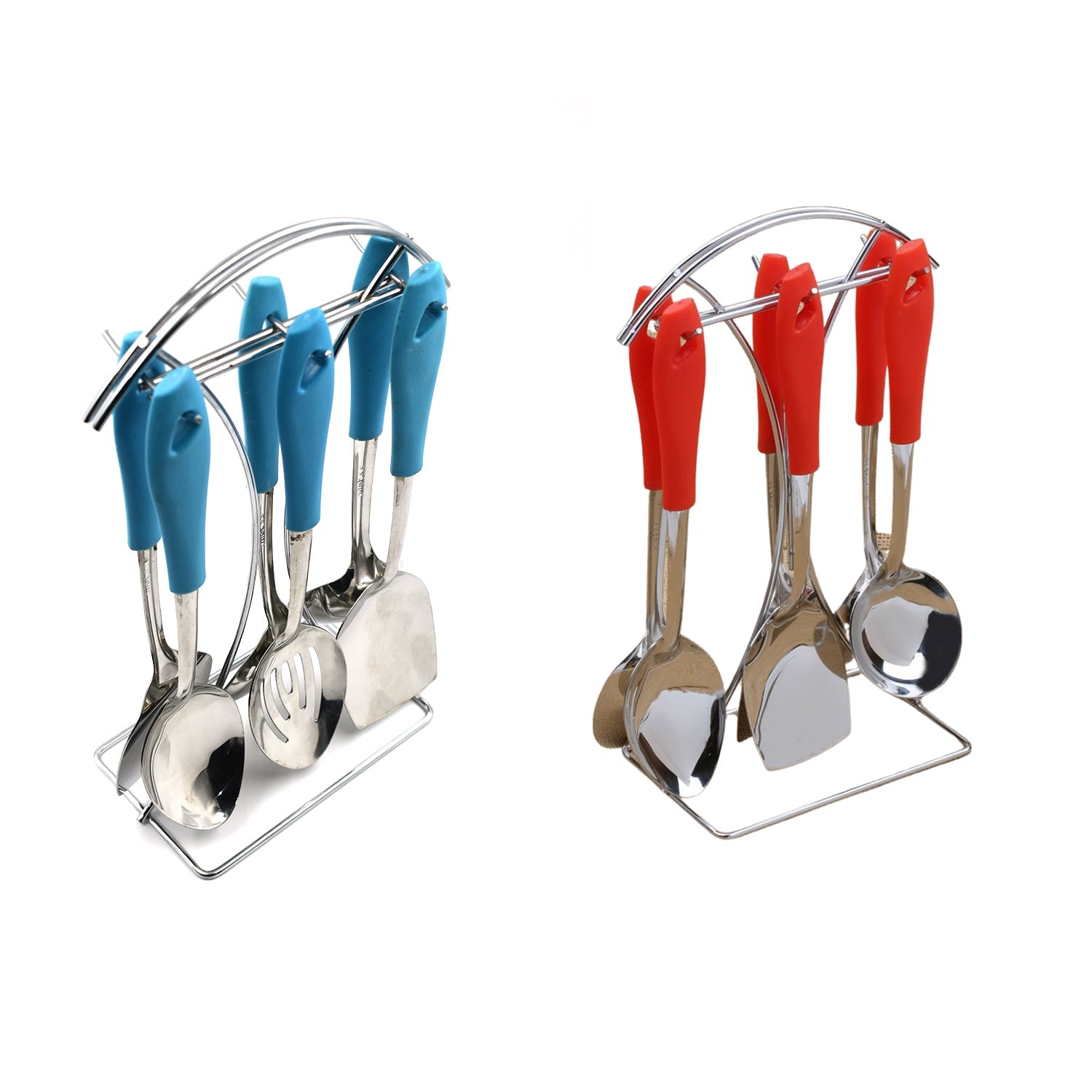 2701 6 Pc SS Serving Spoon stand used in all kinds of household and kitchen places for holding spoons etc.