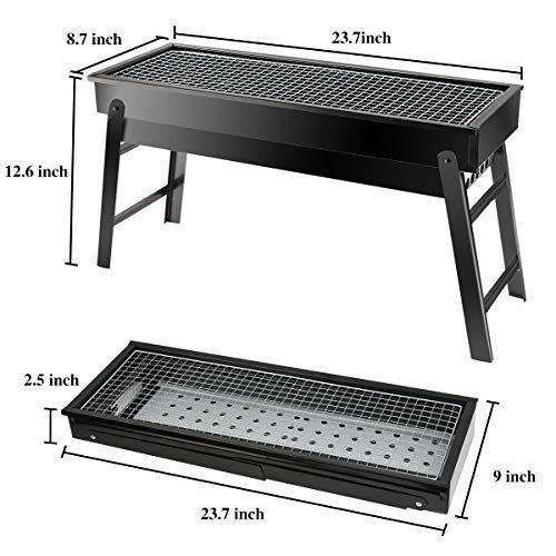 Folding Portable Barbeque BBQ Grill Set for Outdoor and Home