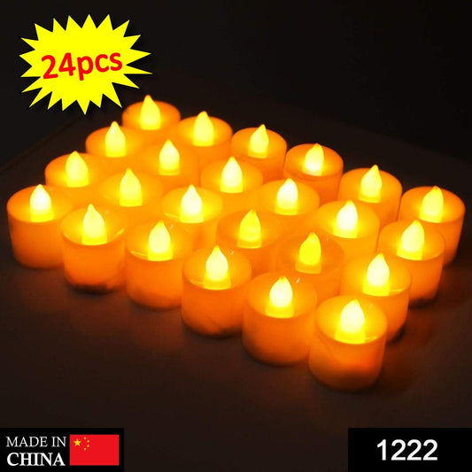 Festival Decorative - Led Tealight Candles (White, 24 Pcs)