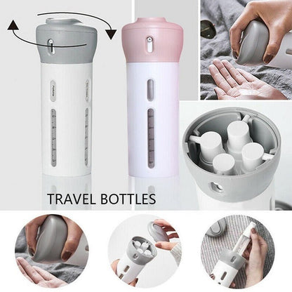 4-in-1 Travel Dispenser Bottle Set Travel Refillable Cosmetic Containers Set