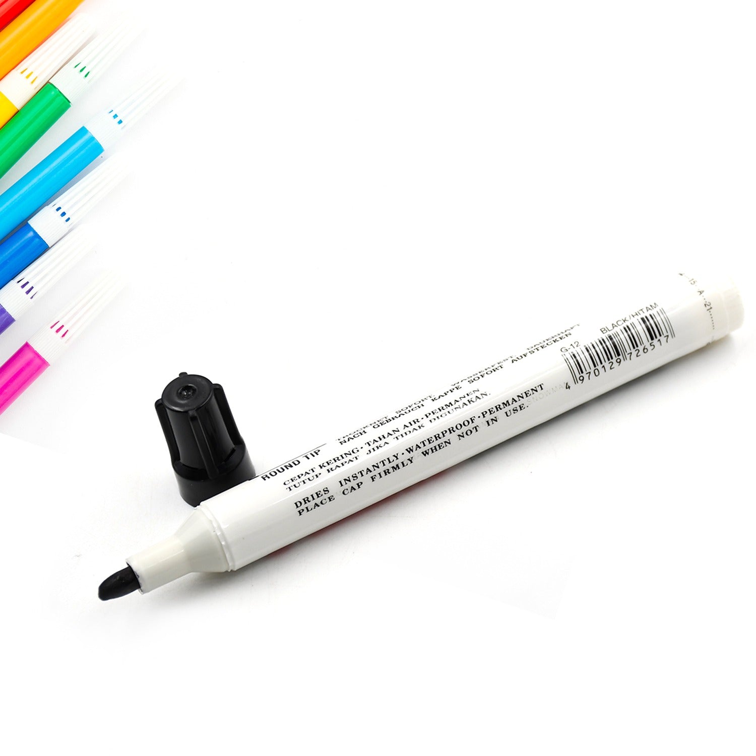 Black Permanent Marker Leak Proof Marker Craftworks, School Projects And Other | Suitable For Office And Home Use (Pack Of 12 Pc)