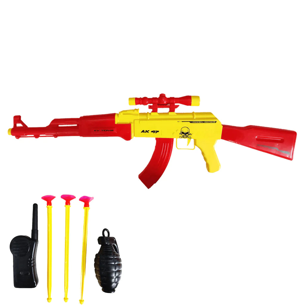 Big Plastic AK 47 Toy Gun for Kids - 26 Inch Gun Toy for Kids Shooting Gun with Arrow Bullets Kids Toy Return Gift Item (BB gun)