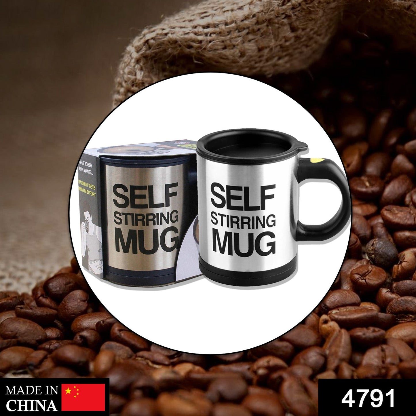 4791 Self Stirring Mug used in all kinds of household and official places for serving drinks, coffee and types of beverages etc.