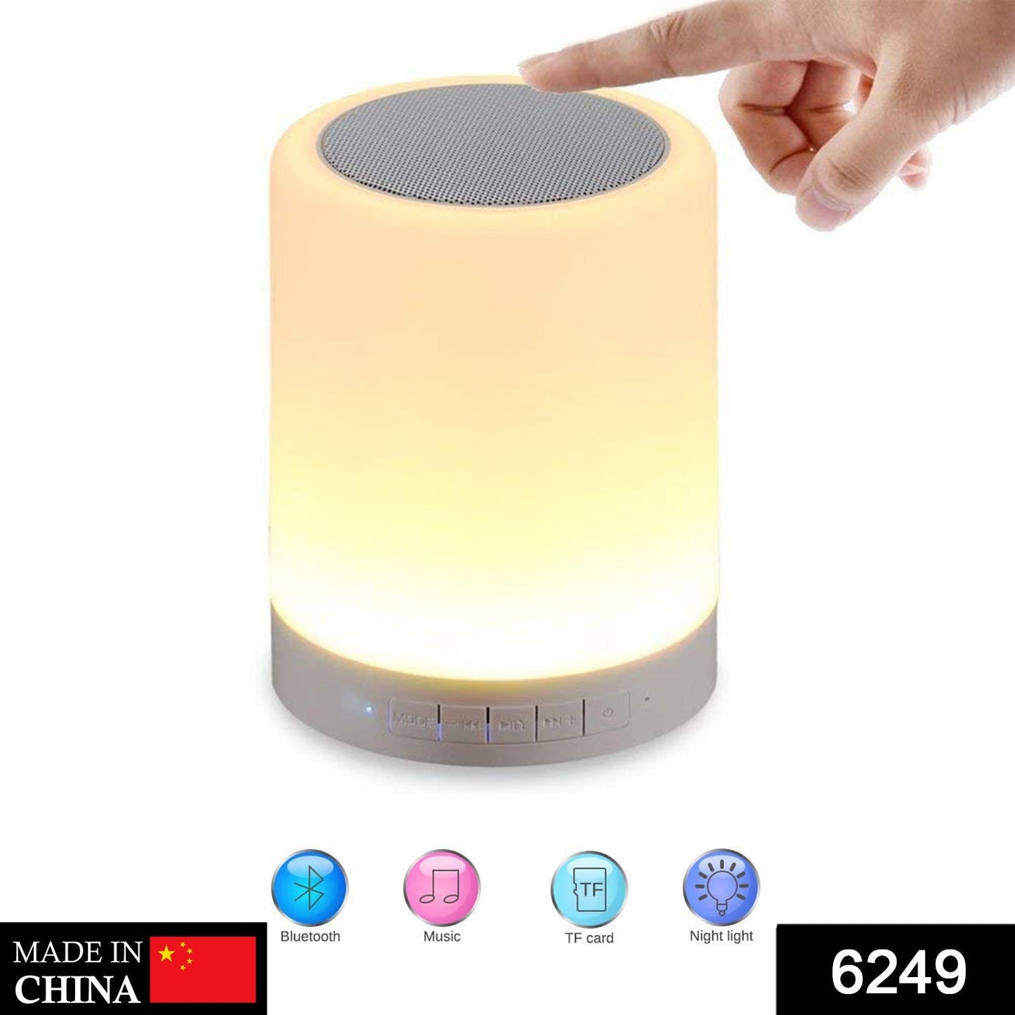 6249 Wireless Night Light LED Touch Lamp Speaker